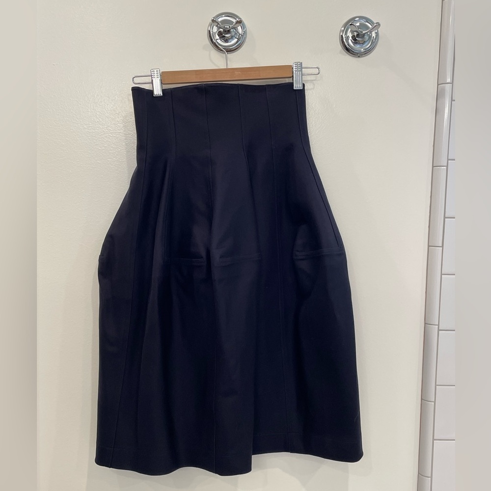 Alaia Pleated Black Balloon Skirt - Size 8